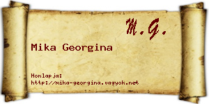 Mika Georgina névjegykártya